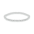 Bead Ball Bracelet Stretchable Elastic White Gold